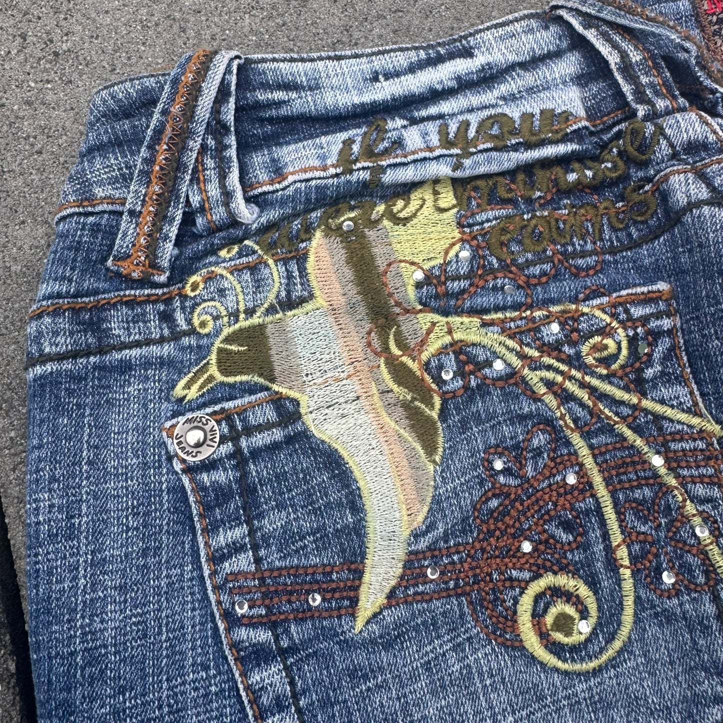 Miss Vivi Japanese y2k bootcut jeans