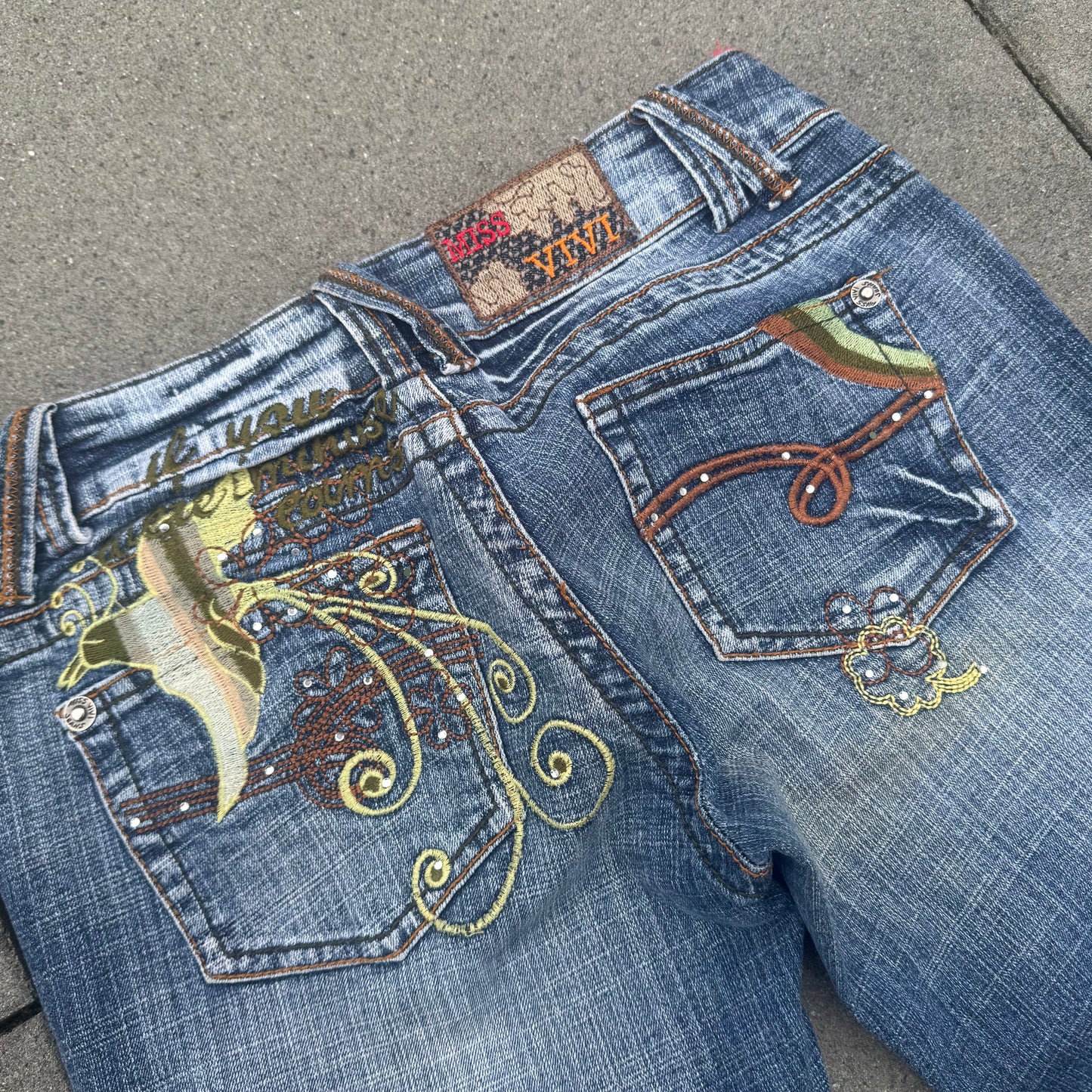 Miss Vivi Japanese y2k bootcut jeans
