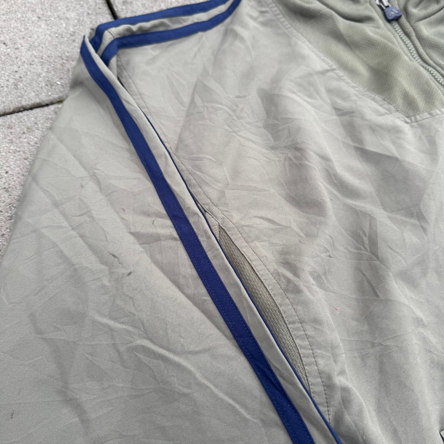 Adidas vintage olive green three-stripes track jacket