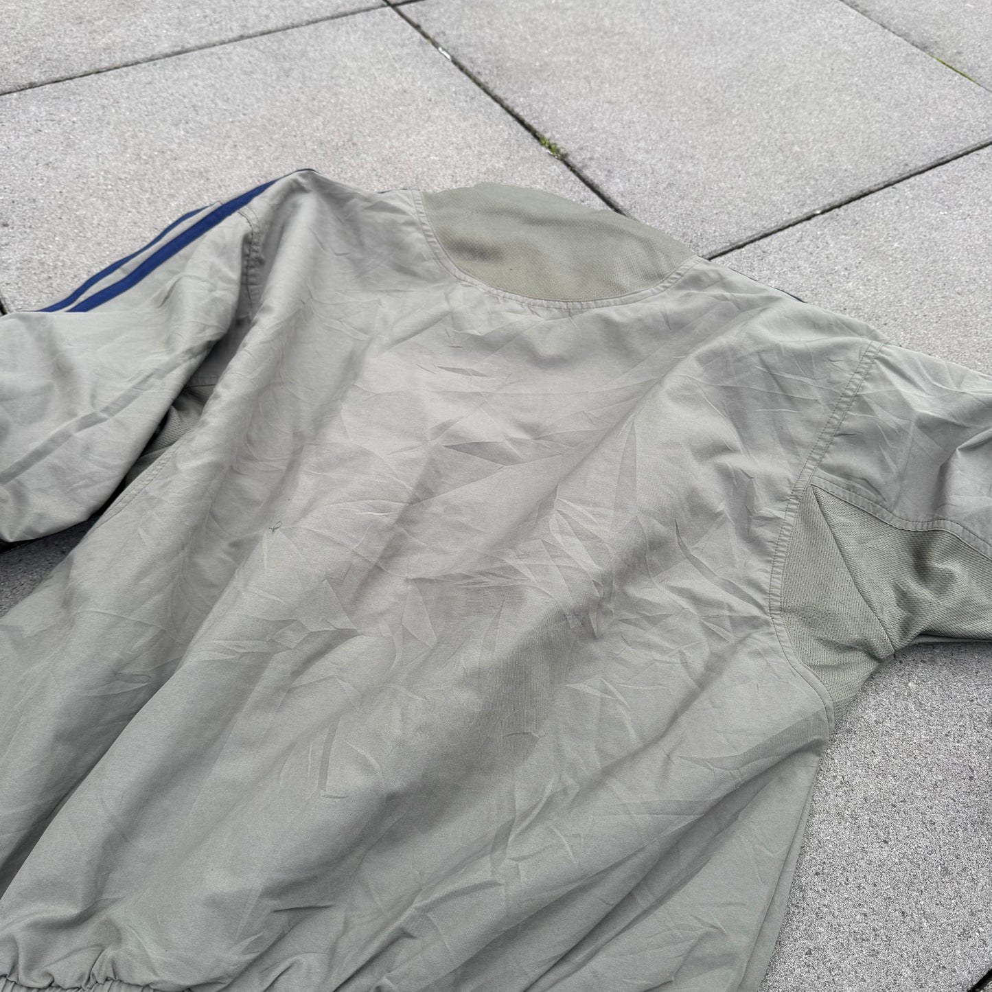 Adidas vintage olive green three-stripes track jacket