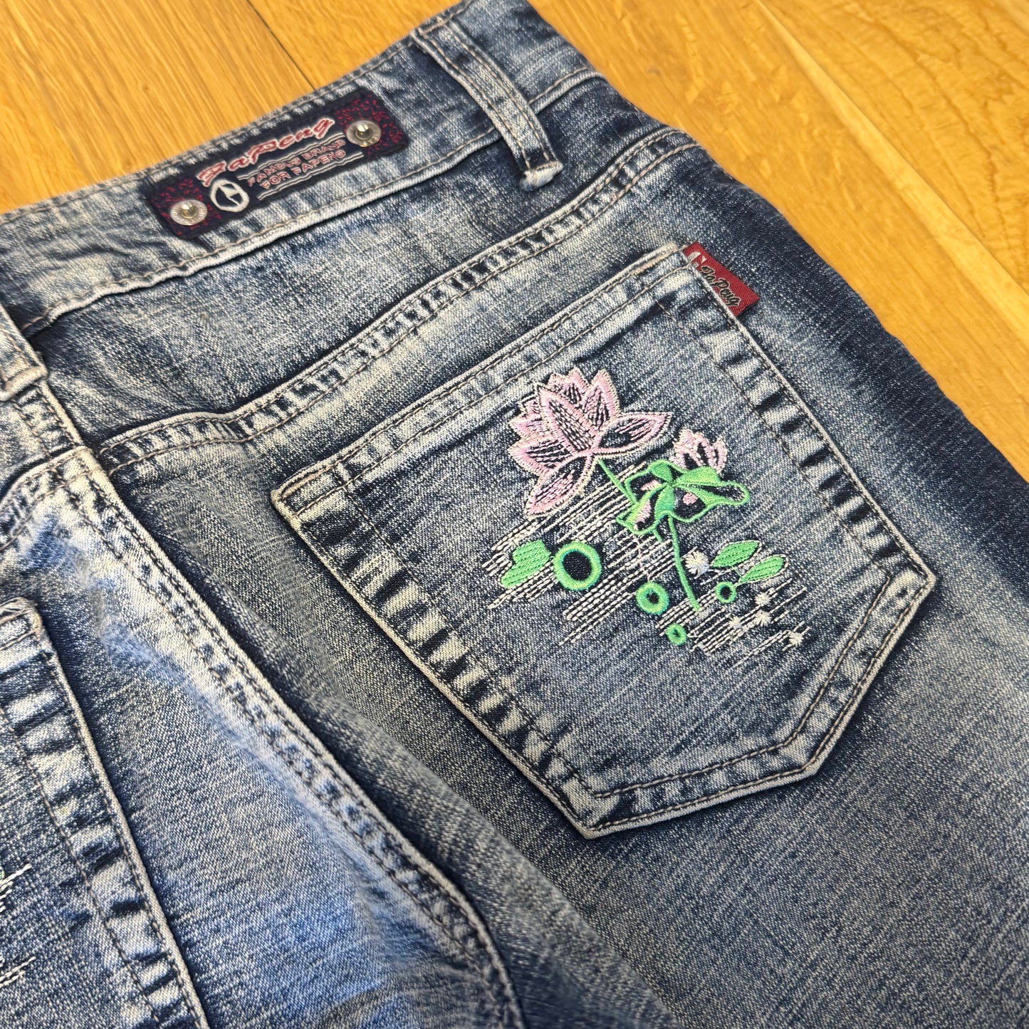 Fapong y2k floral spring bootcut jeans
