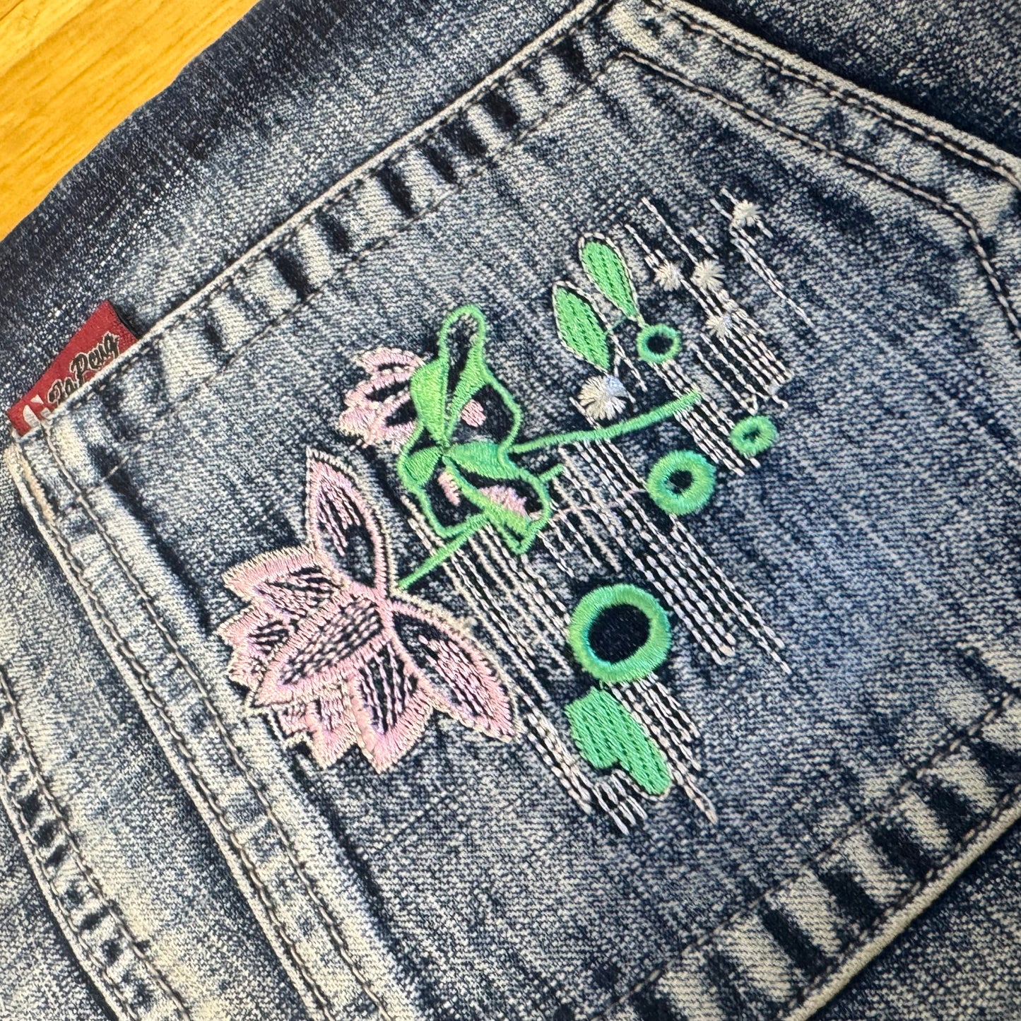 Fapong y2k floral spring bootcut jeans