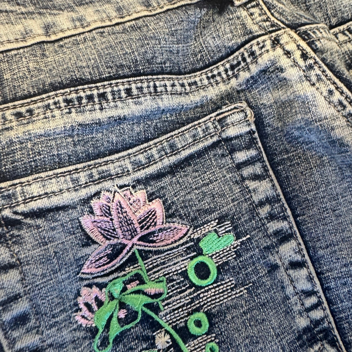 Fapong y2k floral spring bootcut jeans