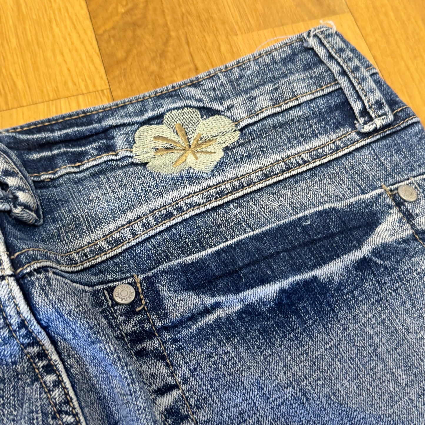G Cause y2k bootcut floral denim jeans