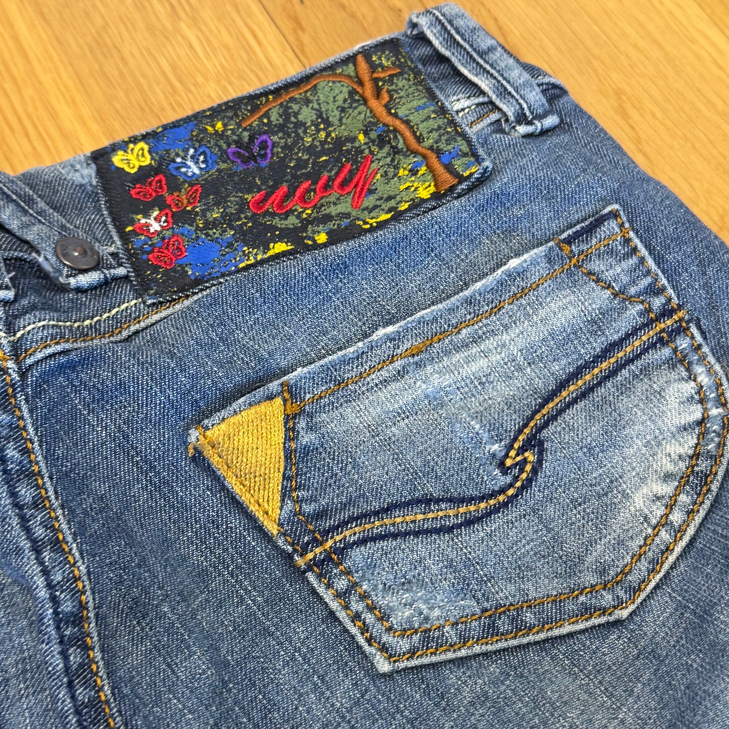 Lucy Butterfly y2k low waist bootcut jeans