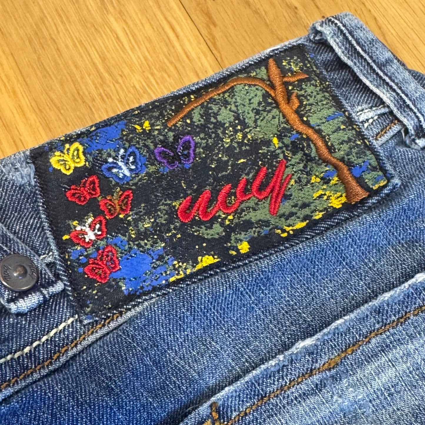 Lucy Butterfly y2k low waist bootcut jeans
