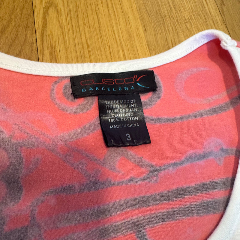 Detailansicht: Sourced limited accessories and clothes Custo Barcelona y2k graphic summer top – Logo, Nähte oder Material
