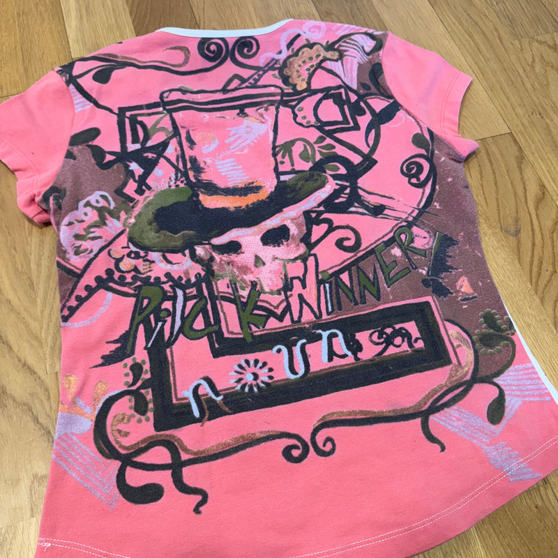 Detailansicht: Sourced limited accessories and clothes Custo Barcelona y2k graphic summer top – Logo, Nähte oder Material