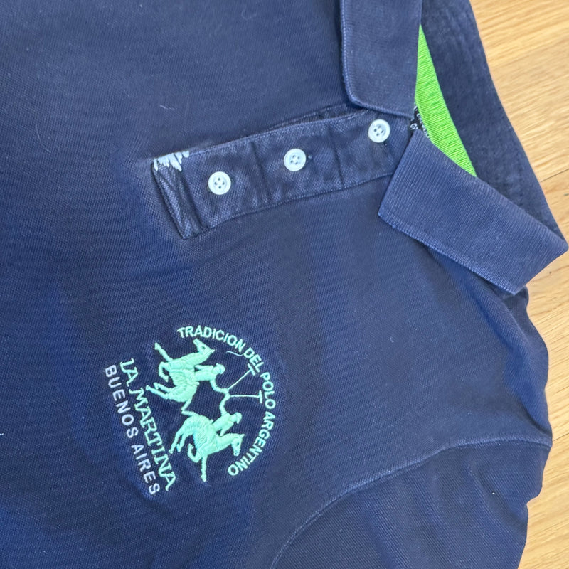 Detailansicht: Sourced limited accessories and clothes La Martina vintage embroidered poloshirt – Logo, Nähte oder Material