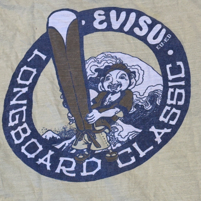 Detailansicht: Sourced limited accessories and clothes Evisu Genes Japan surfers vintage t-shirt – Logo, Nähte oder Material