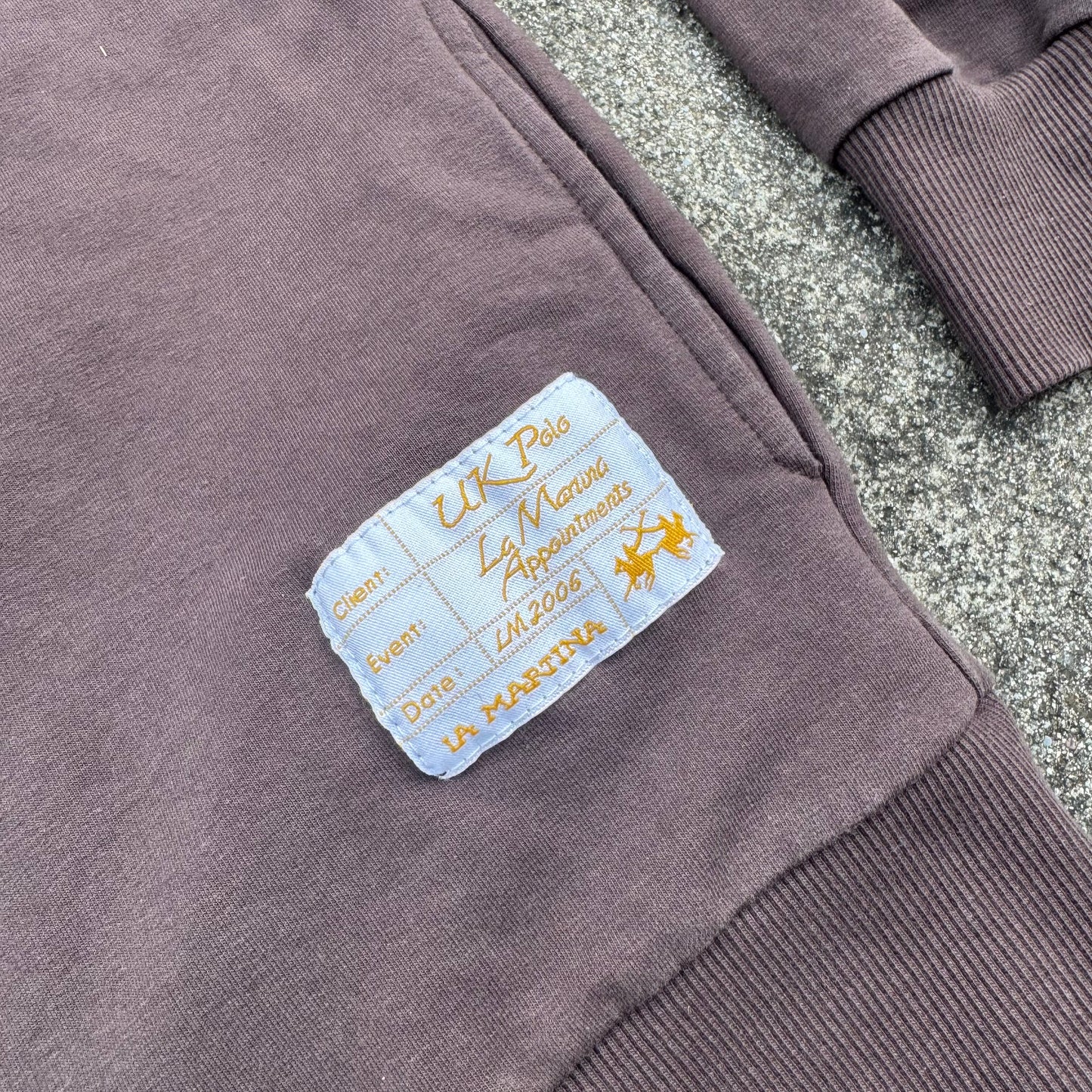 La Martina Argentina brown vintage zip-up