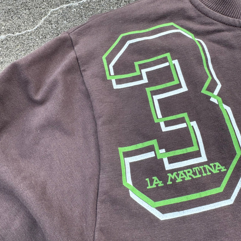 Detailansicht: Sourced limited accessories and clothes La Martina Argentina brown vintage zip-up – Logo, Nähte oder Material