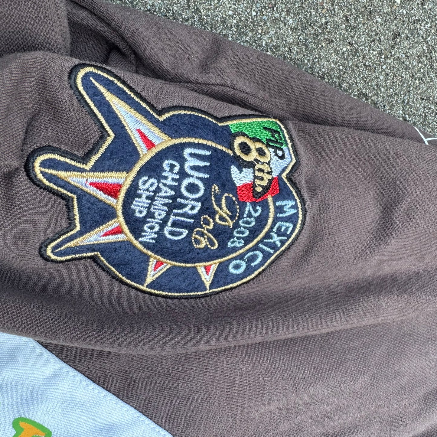 La Martina Argentina brown vintage zip-up