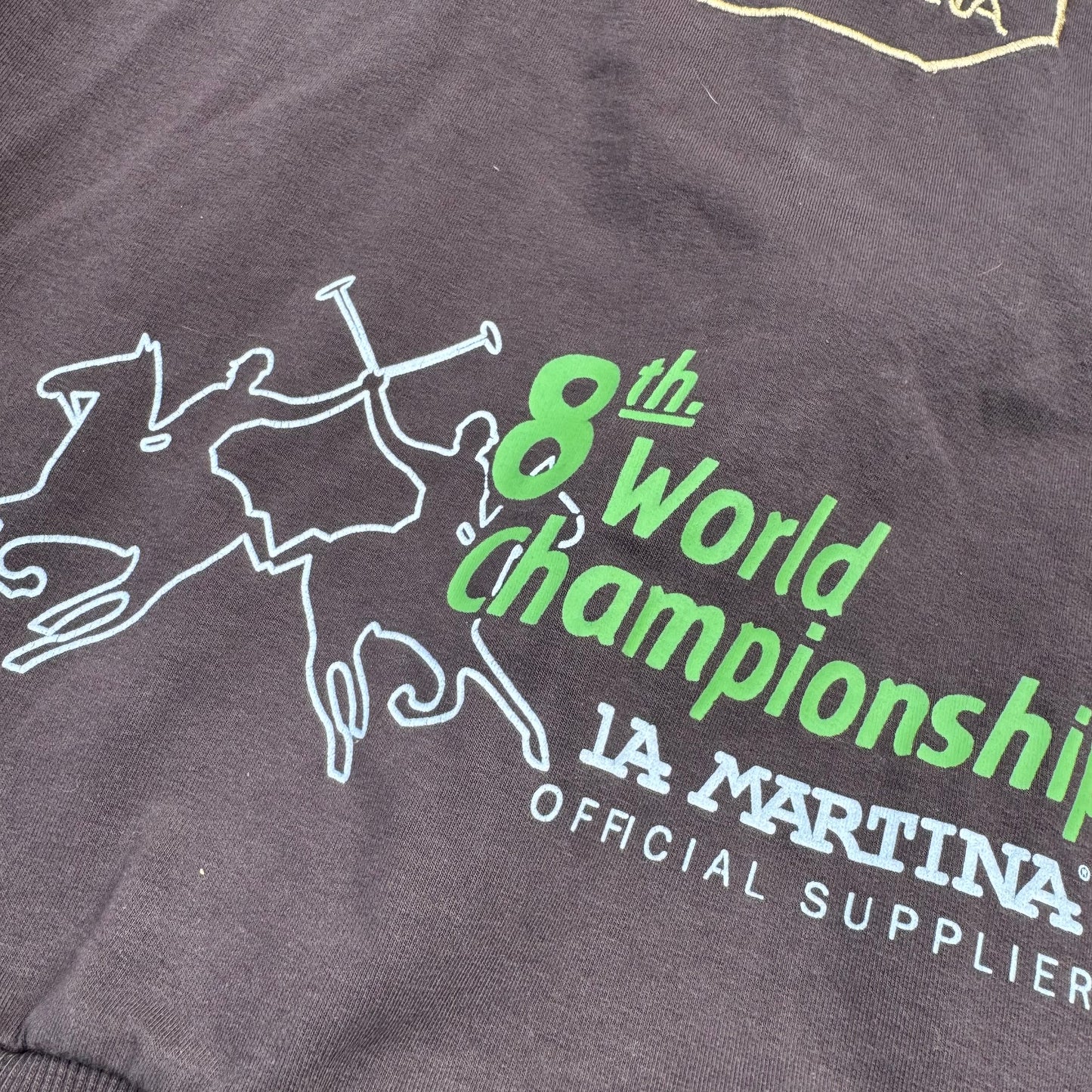 La Martina Argentina brown vintage zip-up