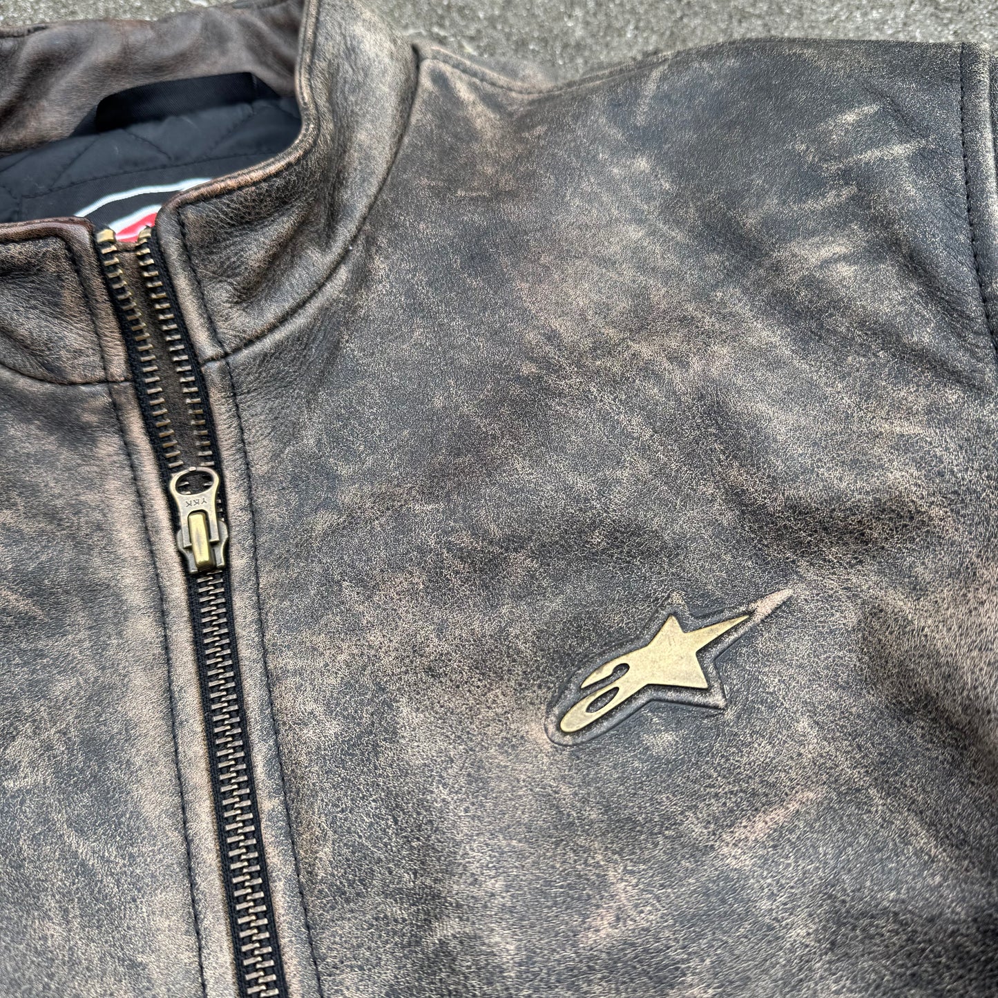 Alpinestars motorcycle vintage leather jacket
