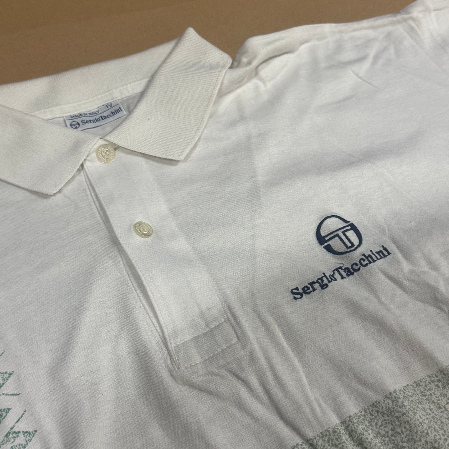 Sergio Tacchini vintage white summer polo