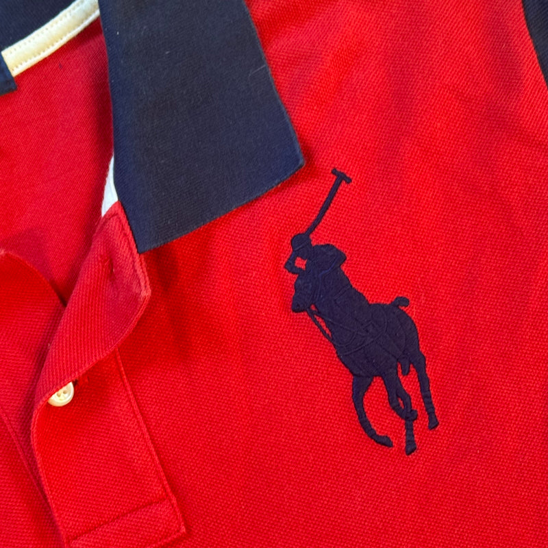 Detailansicht: Sourced limited accessories and clothes Ralph Lauren Quality Goods red vintage polo – Logo, Nähte oder Material