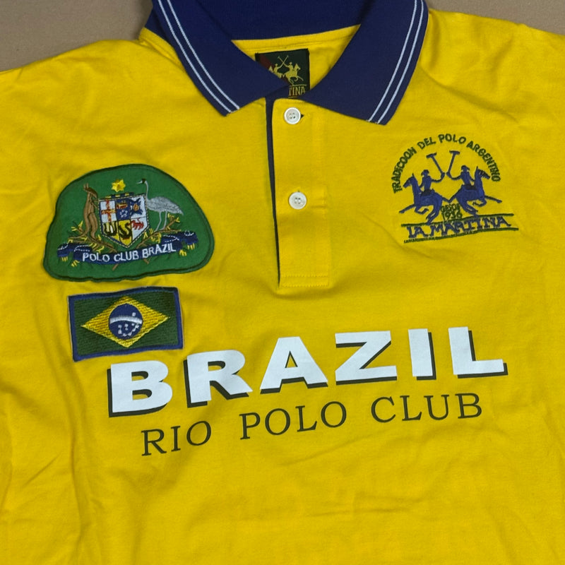 Detailansicht: Sourced limited accessories and clothes La Martina Brazil streetwear poloshirt – Logo, Nähte oder Material