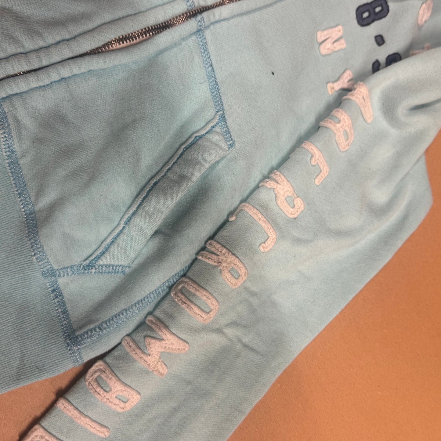 Abercrombie & Fitch turquoise zip-hoodie