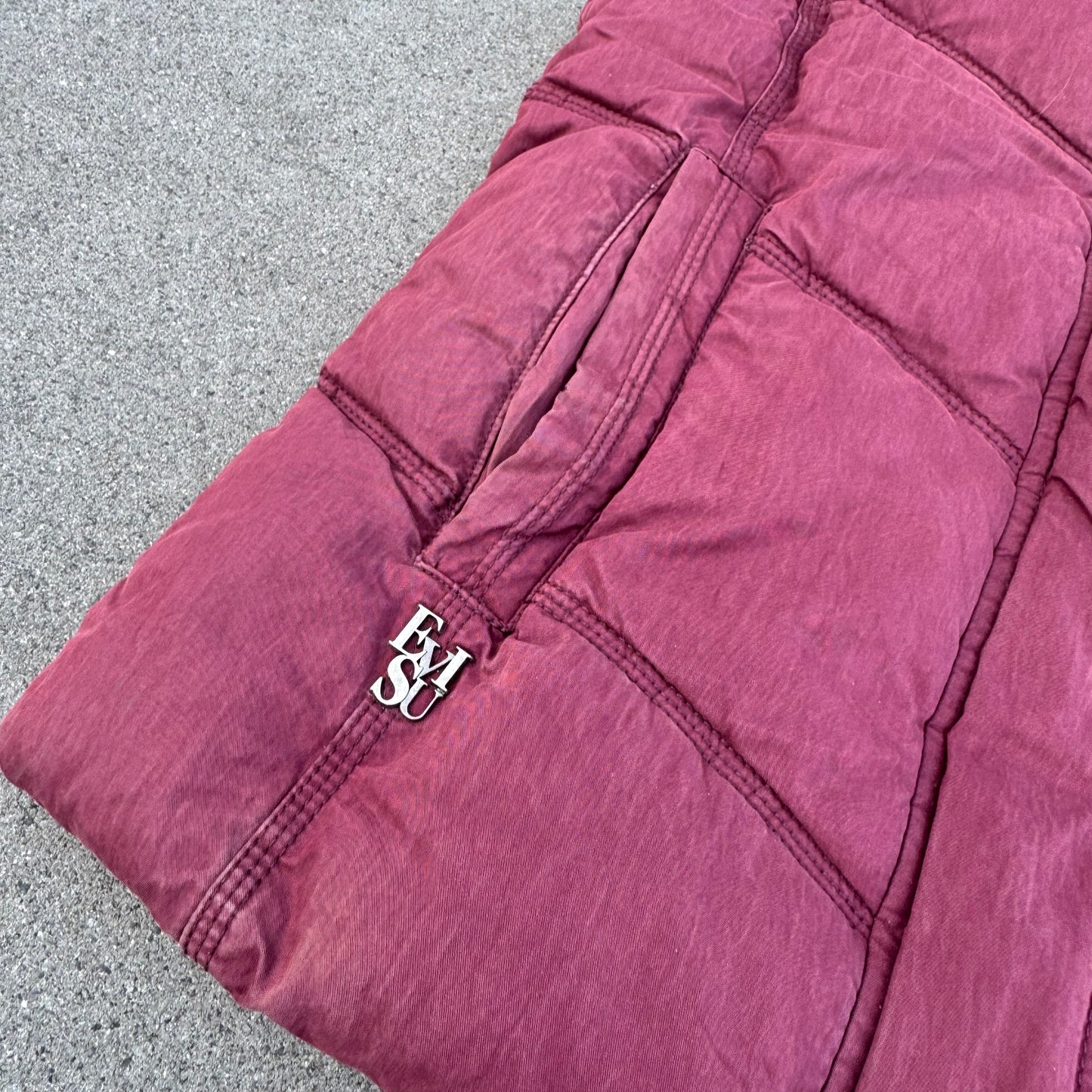 Evisu vintage burgundy winter vest