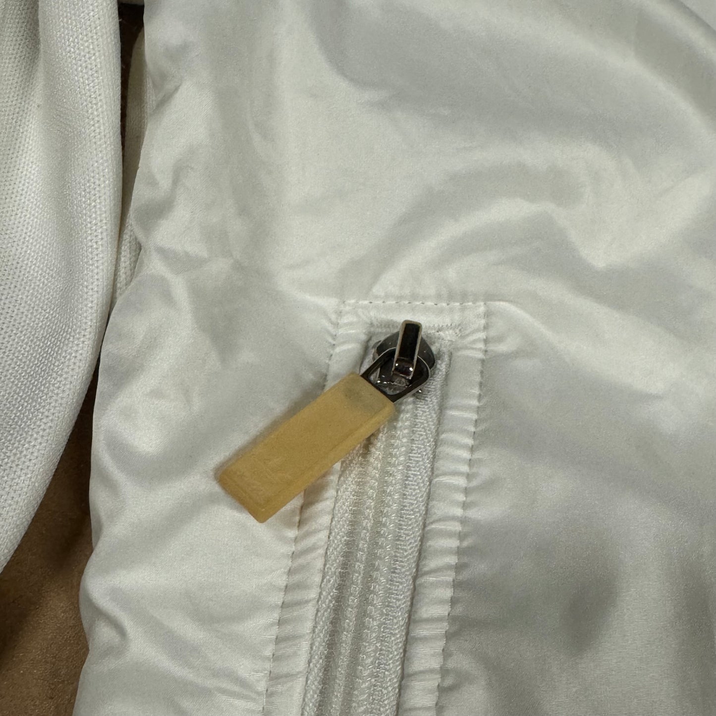 Adidas shiny white vintage 90s track jacket