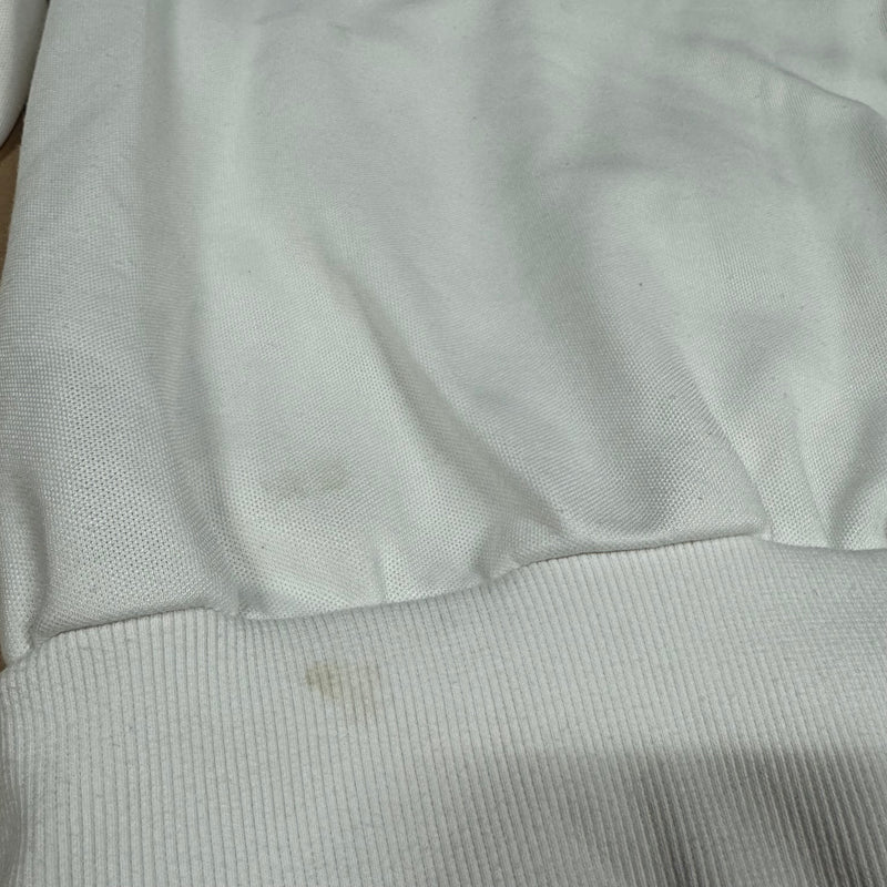 Detailansicht: Sourced limited accessories and clothes Adidas shiny white vintage 90s track jacket – Logo, Nähte oder Material