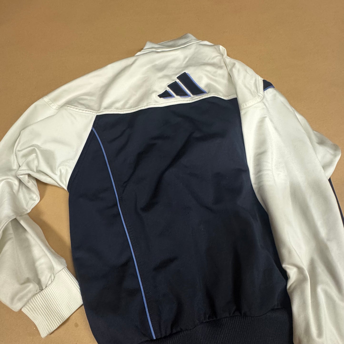 Adidas white vintage 80s track jacket