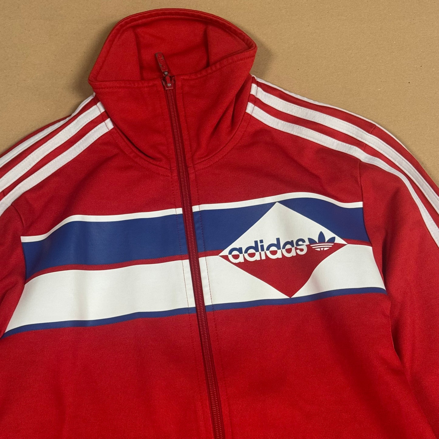 Adidas vintage 90s retro red track jacket