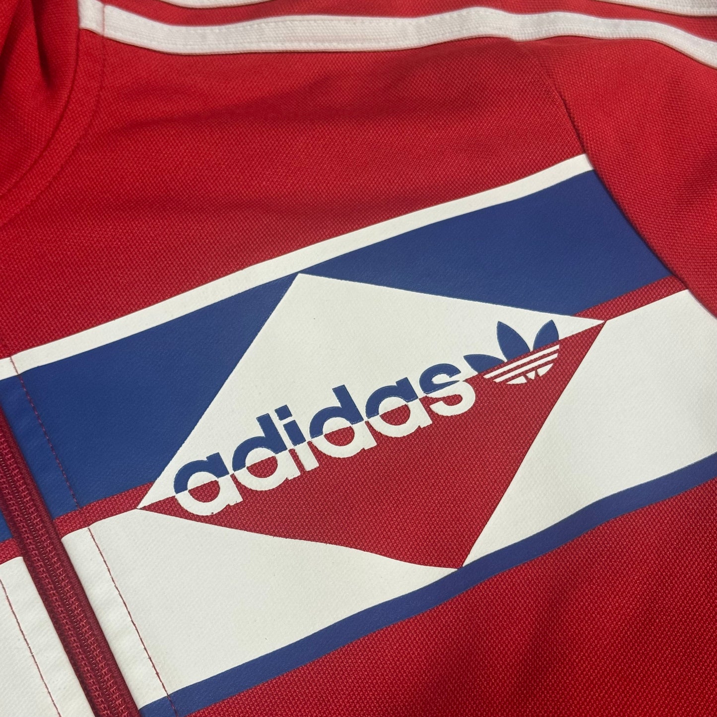 Adidas vintage 90s retro red track jacket