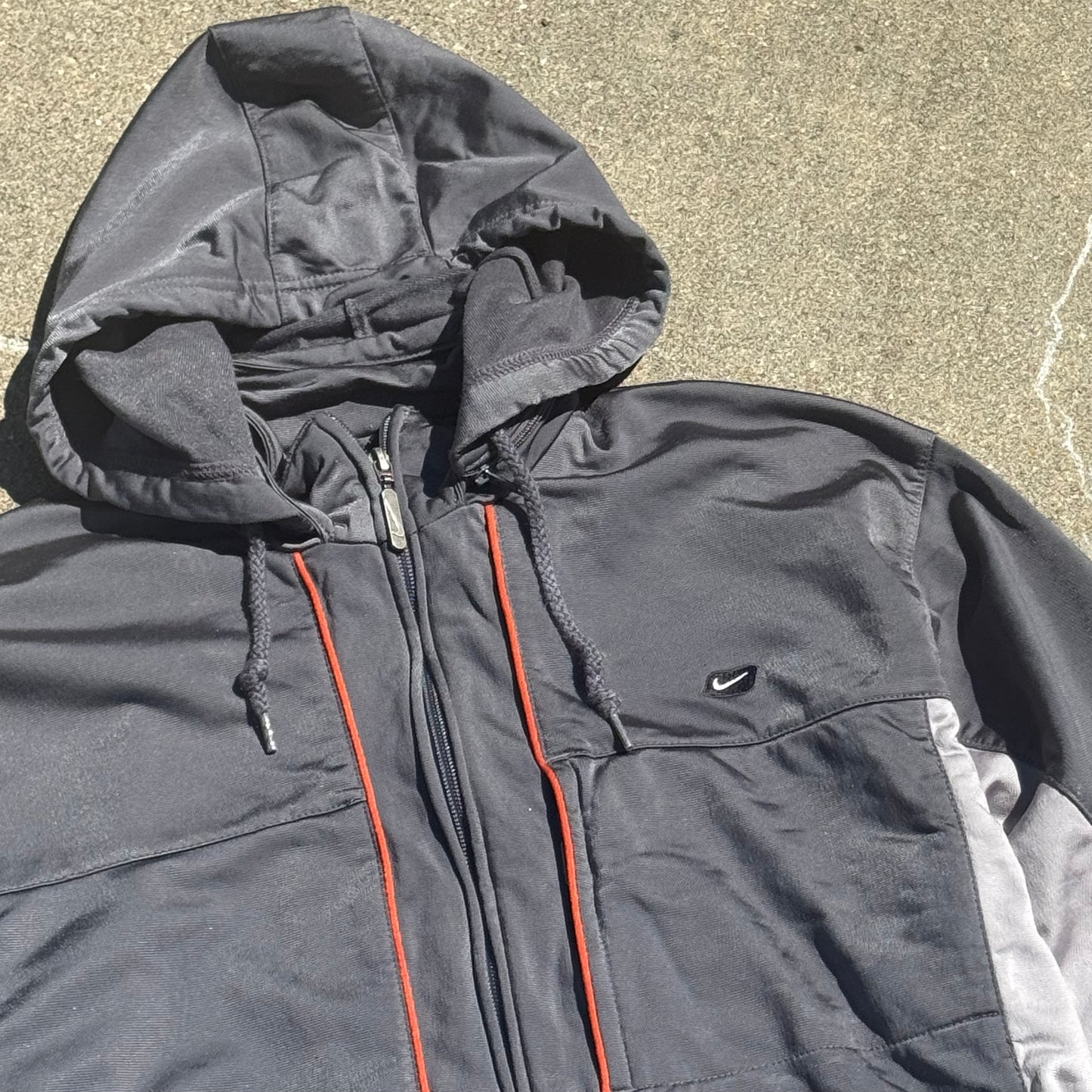 Nike 00s streetwear track jacket grey