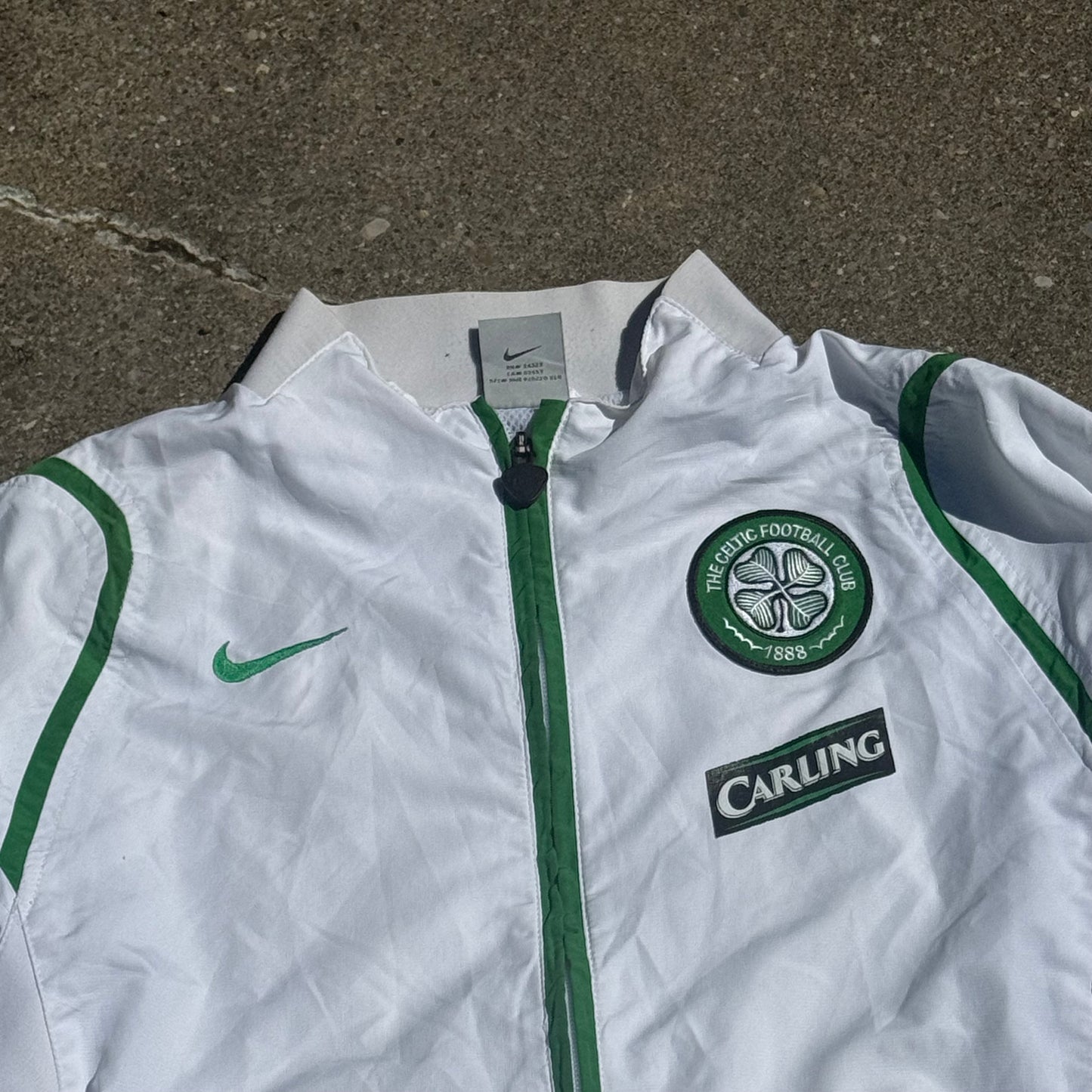 Nike Celtics FC white sports track jacket