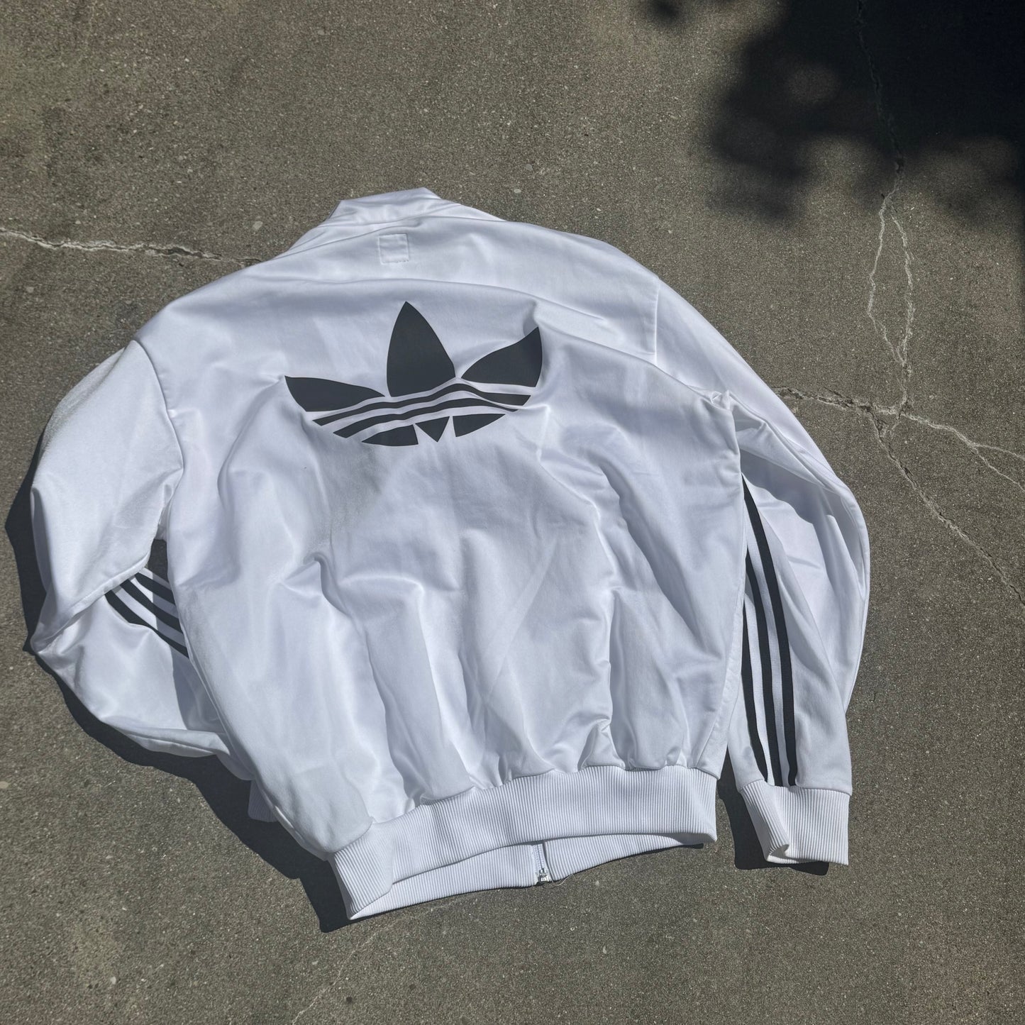 Adidas Y2K retro white track jacket