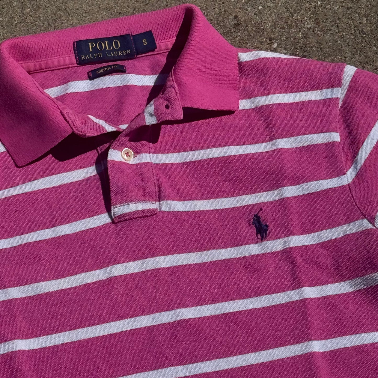 Polo Ralph Lauren pink striped polo shirt