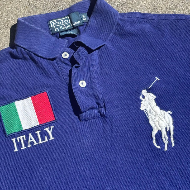 Detailansicht: Sourced limited accessories and clothes Polo Ralph Lauren Italy vintage poloshirt – Logo, Nähte oder Material