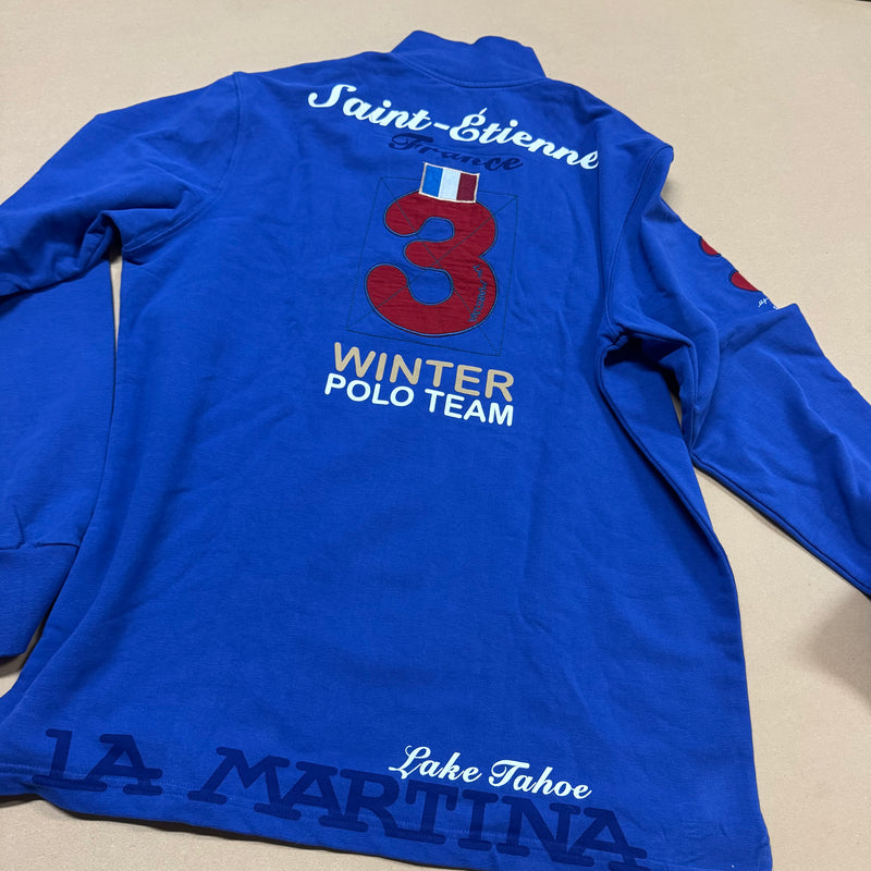 Detailansicht: Sourced limited accessories and clothes Rhone Alpes St. Etienne La Martina sweater – Logo, Nähte oder Material