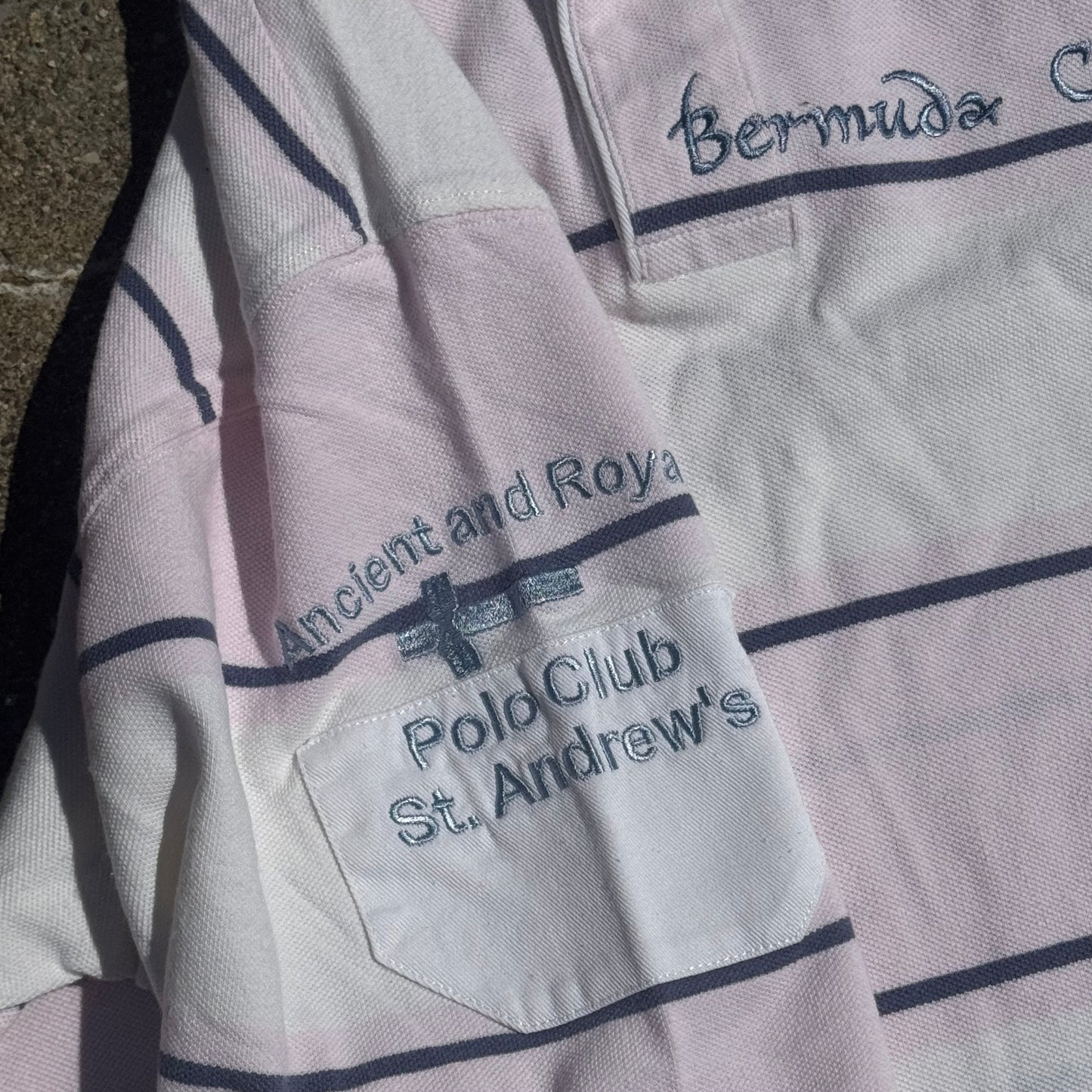 La Martina Bermuda striped vintage poloshirt