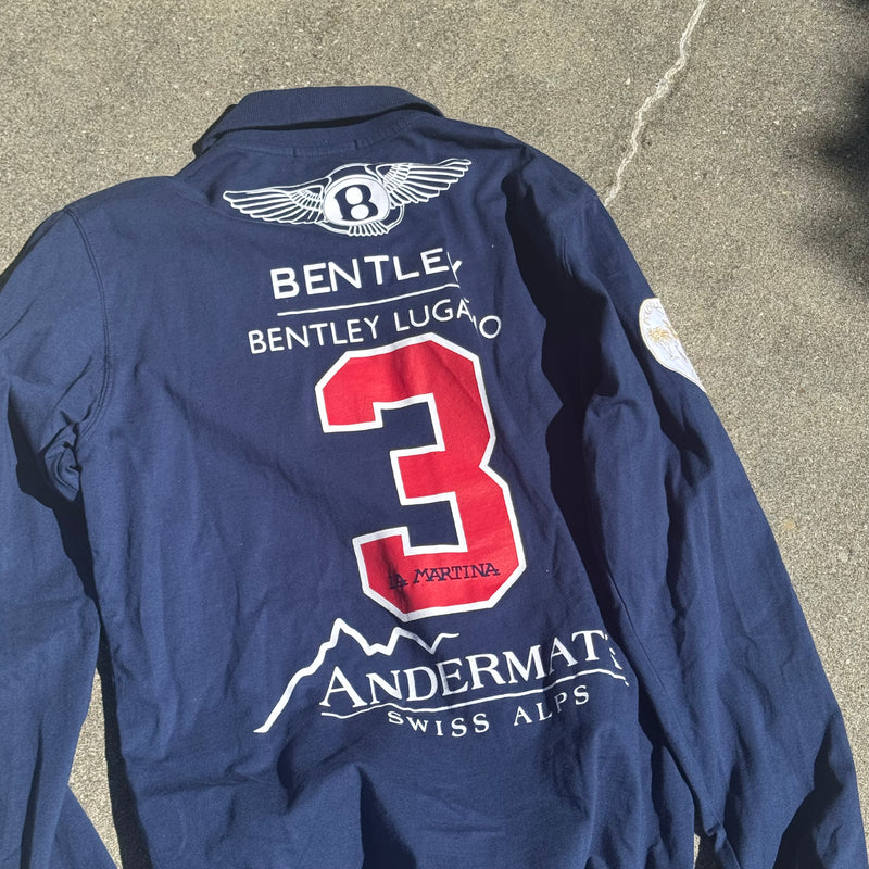 Detailansicht: Sourced limited accessories and clothes La Martina Andermatt x Bentley poloshirt – Logo, Nähte oder Material