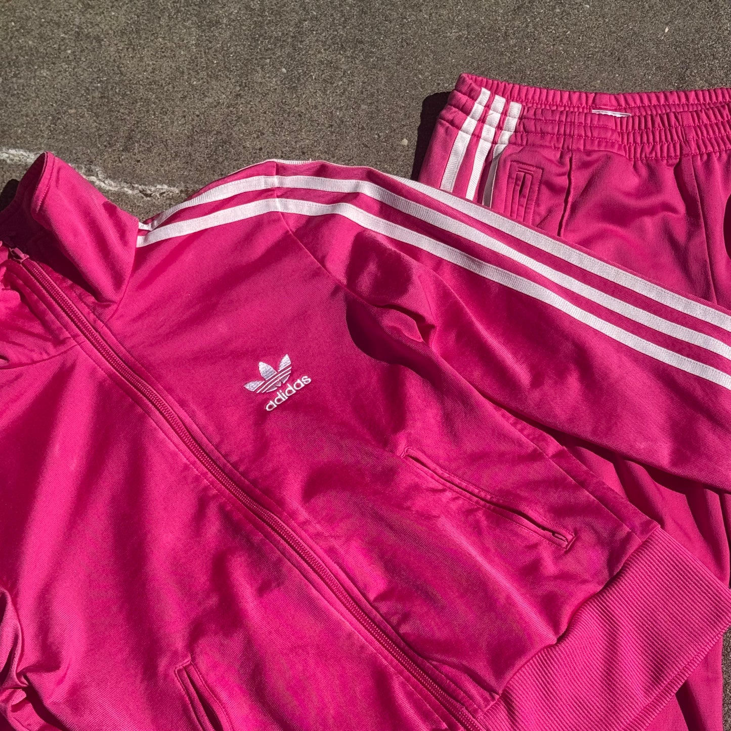 Adidas Firebird pink y2k womens track-set