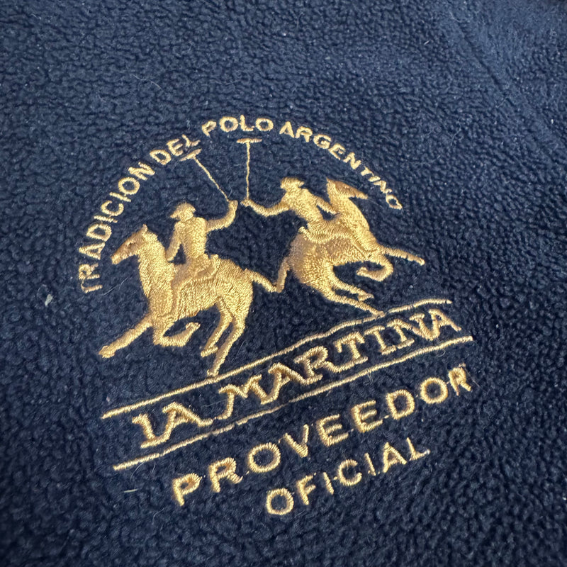 Detailansicht: Sourced limited accessories and clothes La Martina Argentina vintage fleece sweater – Logo, Nähte oder Material
