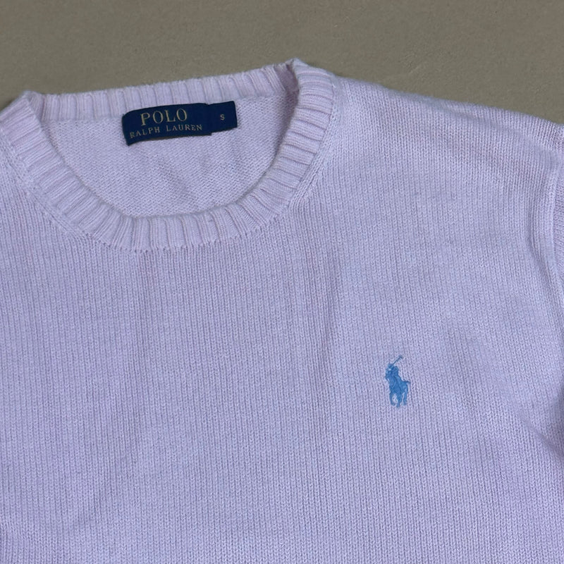 Detailansicht: Sourced limited accessories and clothes Polo Ralph Lauren knitted pink sweater – Logo, Nähte oder Material