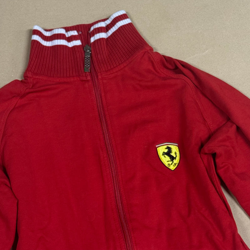 Detailansicht: Sourced limited accessories and clothes Ferrari Scuderia vintage red zip-up – Logo, Nähte oder Material