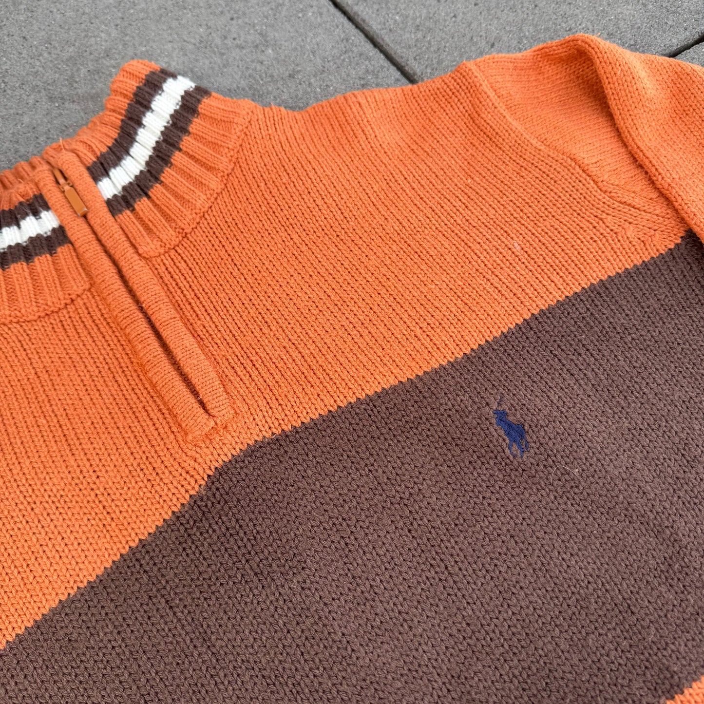 Polo Ralph Lauren vintage orange knitted sweatshirt
