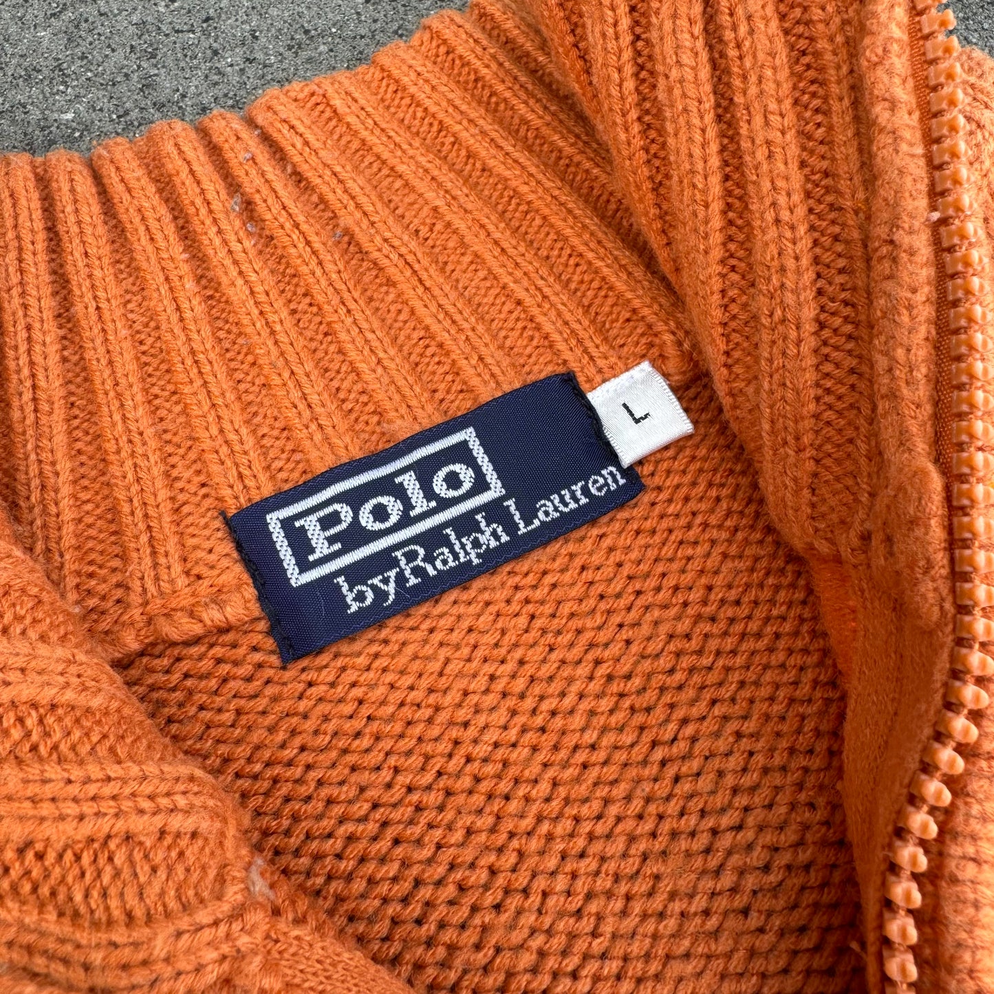 Polo Ralph Lauren vintage orange knitted sweatshirt