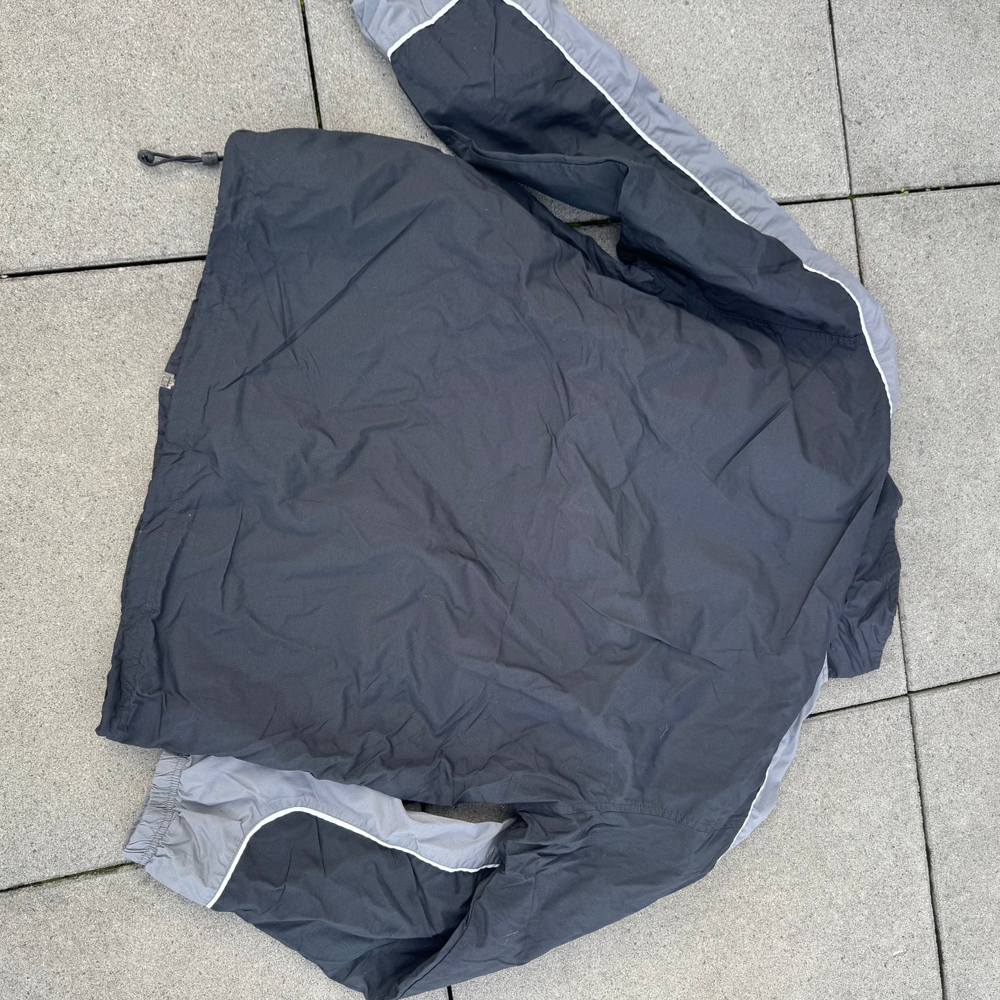 Nike Shox streetwear style black rain jacket