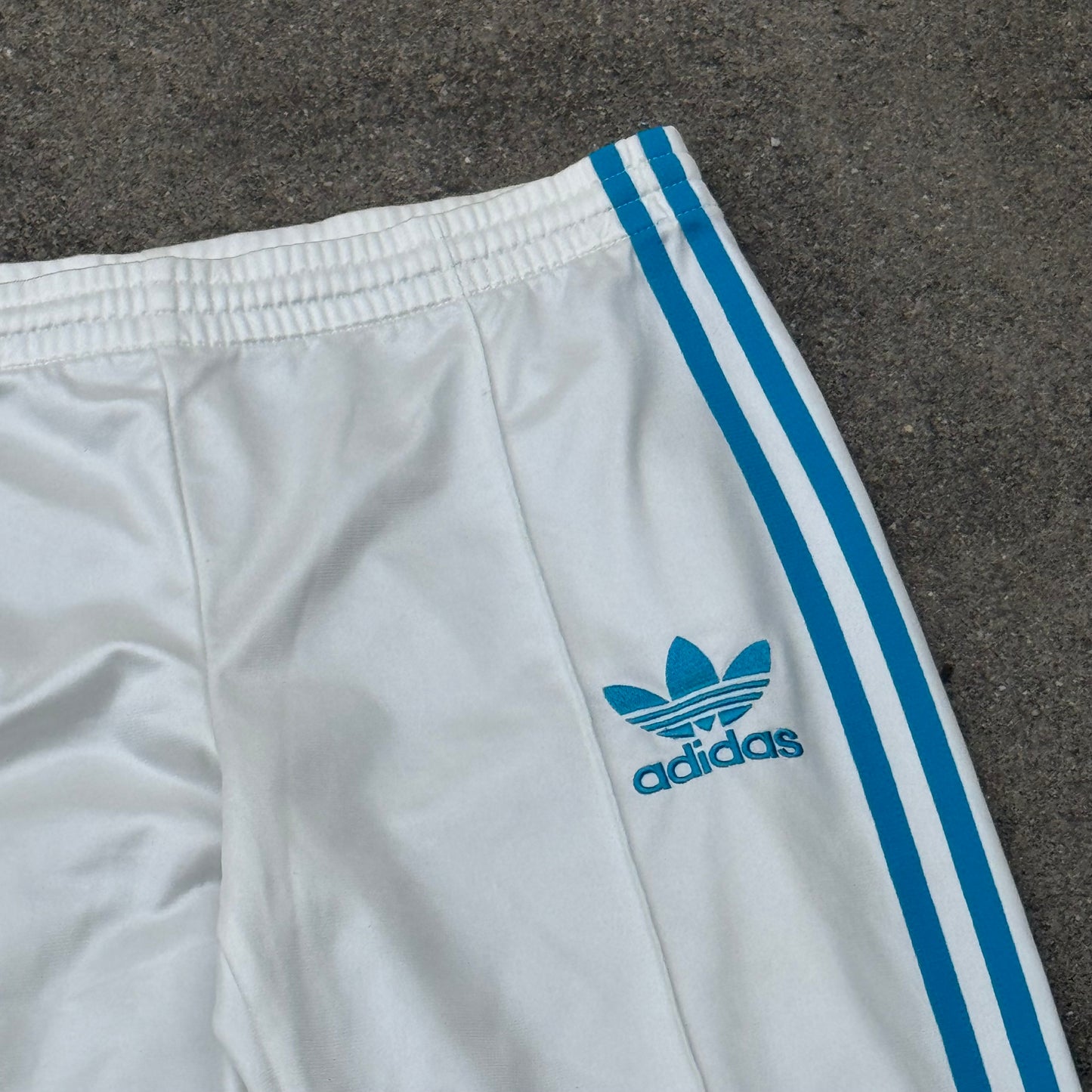 Adidas shiny white y2k Firebird track pants
