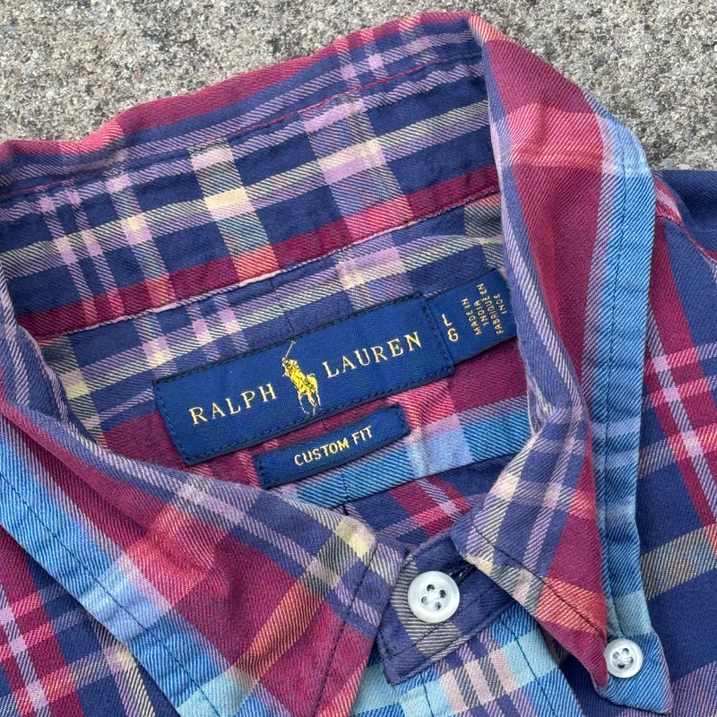Detailansicht: Sourced limited accessories and clothes Ralph Lauren vintage checkered chemise shirt – Logo, Nähte oder Material
