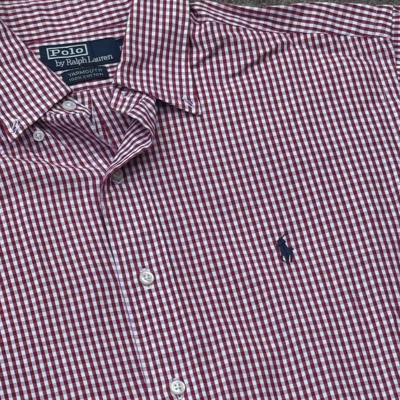 Detailansicht: Sourced limited accessories and clothes Ralph Lauren vintage checkered chemise shirt – Logo, Nähte oder Material