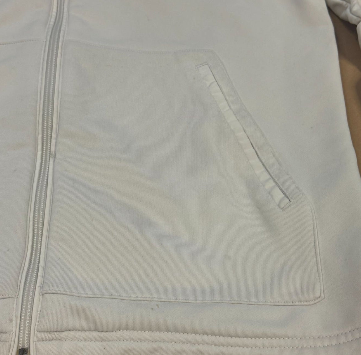 Adidas vintage white three stripes track jacket