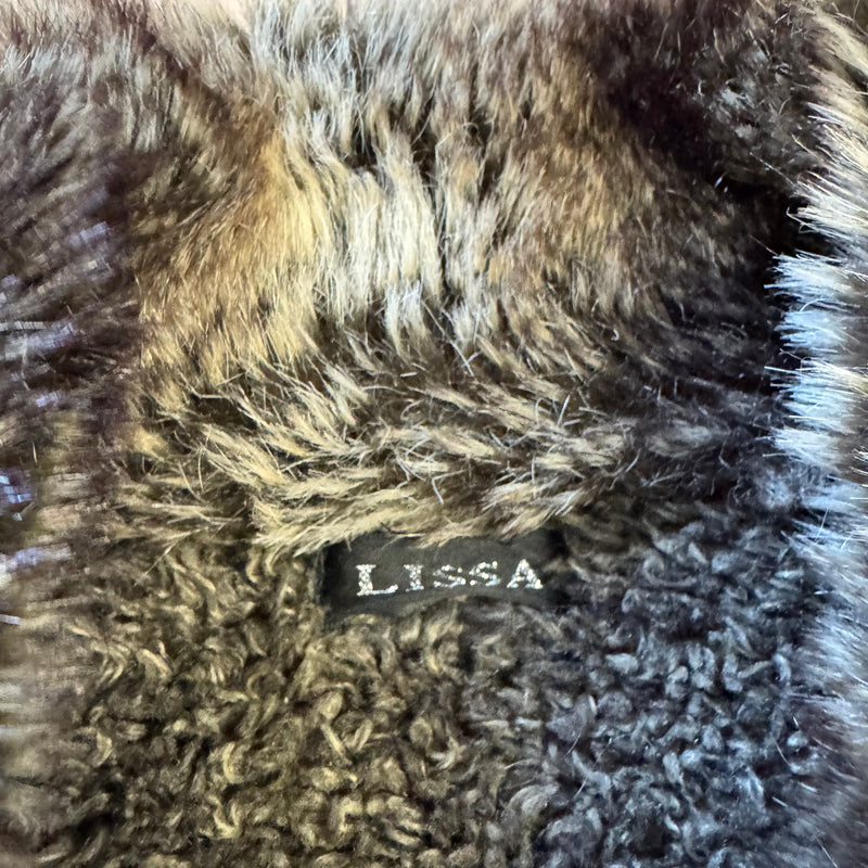 Detailansicht: Sourced limited accessories and clothes Vintage Lissa women’s patches coat – Logo, Nähte oder Material