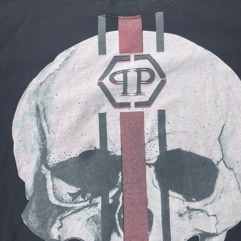 Detailansicht: Sourced limited accessories and clothes Philipp Plein skull graphic t-shirt – Logo, Nähte oder Material